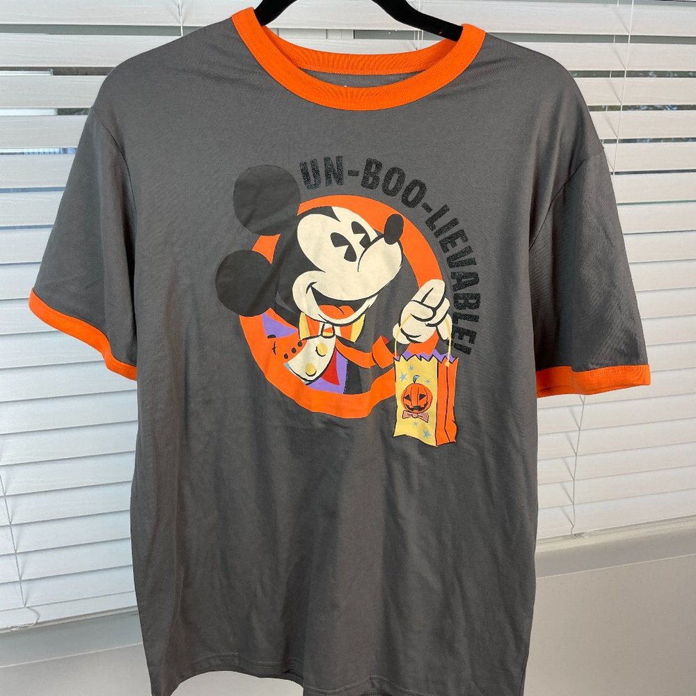 Mickey Halloween "Un-boo-lievable" Tshirt Men's Medium (New)